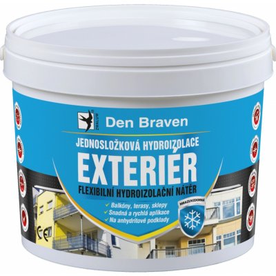 Den Braven Jednosložková hydroizolace EXTERIÉR, kbelík 2,5 kg, modrá