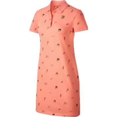Nike Polo Dress Print sunblush/brilliant orange