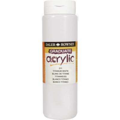 Daler Rowney Graduate akrylová barva titanium white 500 ml 1 ks – Hledejceny.cz