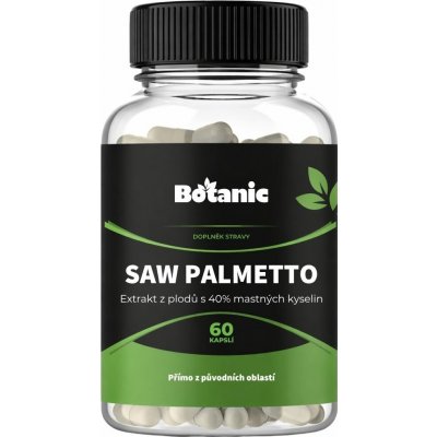 Botanic Saw palmetto Extrakt z plodů s 40% mastných kyselin 60 kapslí – Hledejceny.cz