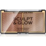 Revolution PRO Sculpt And Glow konturovací a rozjasňující paleta Light-Medium 8 g – Zboží Dáma