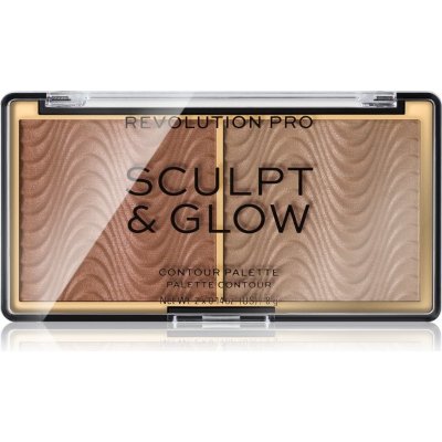 Revolution PRO Sculpt And Glow konturovací a rozjasňující paleta Light-Medium 8 g – Zboží Dáma