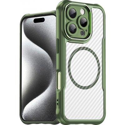 Leading MagSafe case pouzdro / kryt pro Apple iPhone 16 PRO MAX (6,9") clear / green – Zboží Mobilmania