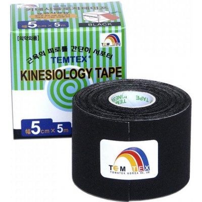 Temtex kinesio tape Tourmaline černá 5cm x 5m – Zbozi.Blesk.cz