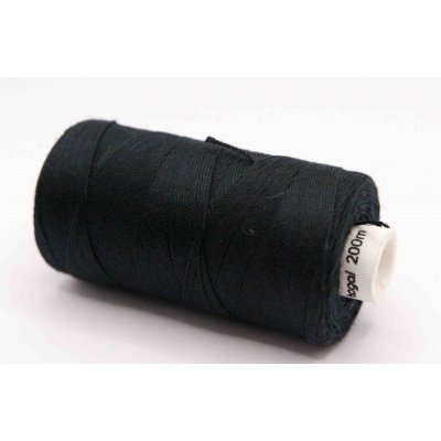 Polyesterové riflové nitě v návinu 200 m - černá – Zboží Dáma