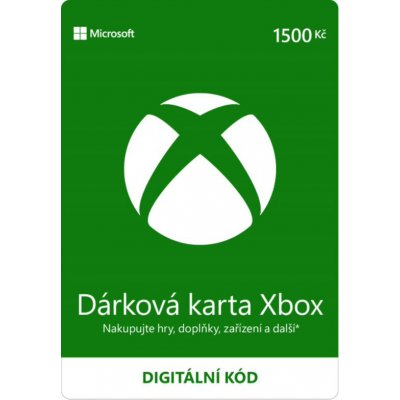 Microsoft Xbox Live Dárková karta 1500 kč CZ