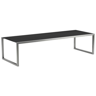 Royal Botania Jídelní stůl Ninix, 300x110x75 cm, rám broušená ocel, deska keramika bílá – Hledejceny.cz