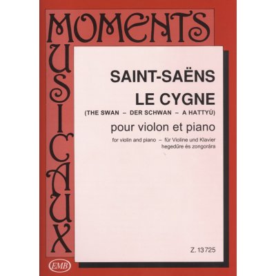 Saint-Saëns The Swan Labuť / housle + klavír