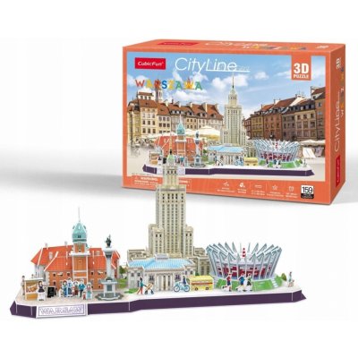 CubicFun 3D puzzle City Line Waršava 126 ks – Zboží Dáma