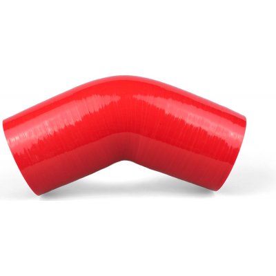 Silikonové koleno 45° s vnitřním průměrem 76 mm, červené – Zboží Mobilmania