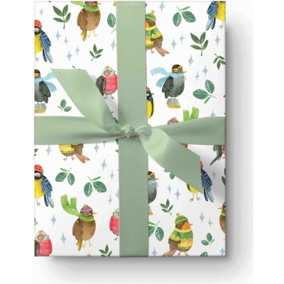 ePiPí Vánoční balicí papír - Ptáčci v zimě – Zboží Dáma