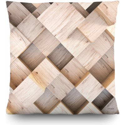 Dekorační polštář 3D Wood CN3607 | 45 x 45 cm – Hledejceny.cz