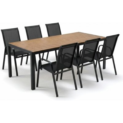 Vikio Venkovní zahradní set 190x90 pro 6 osob přírodní DK303-190P2 – Hledejceny.cz