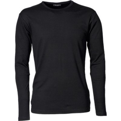 Teplé pánské organické triko Tee Jays interlock s dlouhým 220 g/m Černá