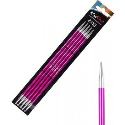 KnitPro Zing ponožkové jehlice 5mm 20cm – Zboží Dáma