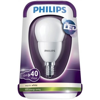 Philips LED Tropfenform E14 6W 40W Teplá bílá 470 lm matt