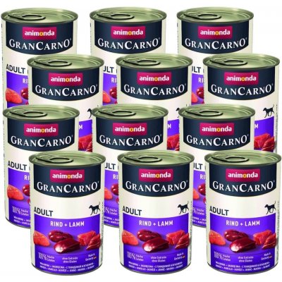Animonda GranCarno Adult Beef & Lamb 12 x 400 g – Hledejceny.cz