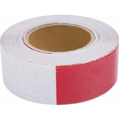 GMP samolepící reflexní páska 25 m x 5 cm červeno-bílá – Sleviste.cz