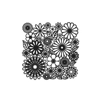 Šablona 12"x12" 30,5 x 30,5 cm pozaďové květiny Flower Frenzy
