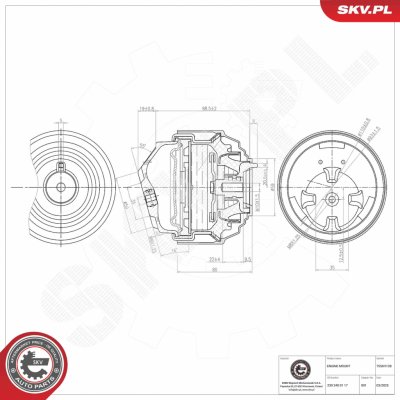 Zavěšení a uložení motoru ESEN SKV 75SKV128 – Zboží Mobilmania