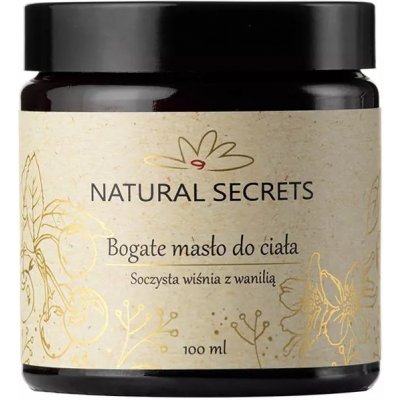 Natural Secrets tělové máslo Šťavnatá třešeň s vanilkou 100 ml – Zboží Mobilmania