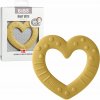 Kousátko Bibs Baby Bitie Heart Mustard