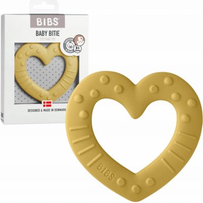 Bibs Baby Bitie Heart Mustard – Zbozi.Blesk.cz