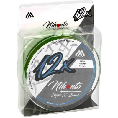 Mikado Nihonto Super X-Braid 150m 0,08mm/5,95kg Tmavá Zelená – Hledejceny.cz