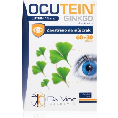 Da Vinci Academia Ocutein Ginkgo 45mg+Lutein 15mg tobolky pro podporu zdraví zraku 90 cps