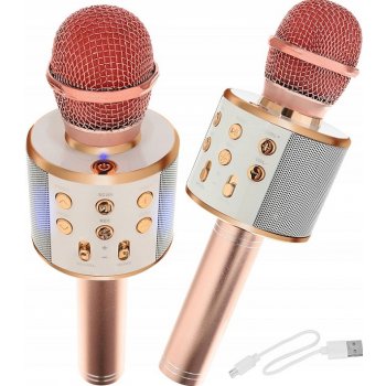 WSTER WS 858 Karaoke bluetooth mikrofon růžová