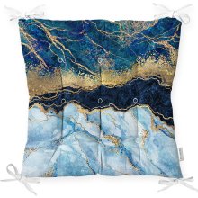 Minimalist Cushion Covers Blue Marble modrá 40 x 40 cm