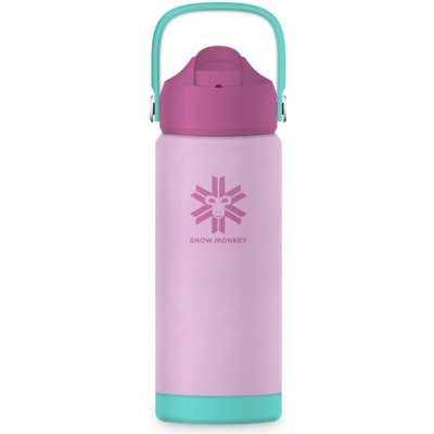 Snow Monkey Kids Dětská termoska 530 ml růžová – Sleviste.cz