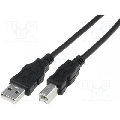 Assmann AK-300105-050-S USB 2.0 USB A vidlice - USB B vidlice niklovaný, 5m, černý