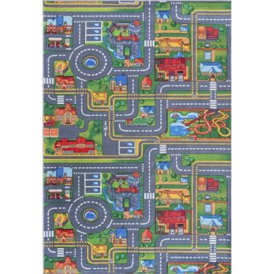 Makro Abra Flannel Printed B-529 Město Ulice šedý zelený – Hledejceny.cz