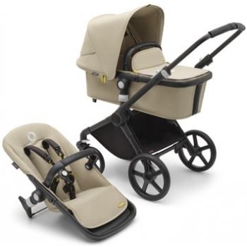 bugaboo Fox Cub s korbičkou a sedačkou Black /Desert Beige 2023