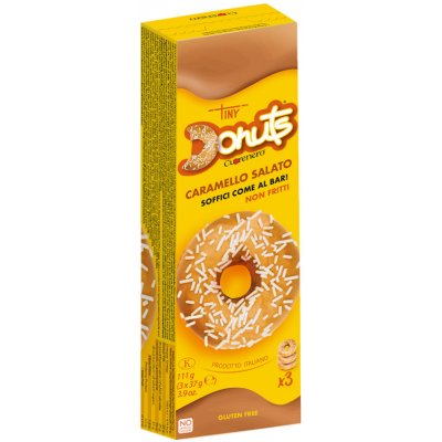 Cuorenero Donuty s polevou slaný karamel bez lepku 3 ks 111 g – Sleviste.cz