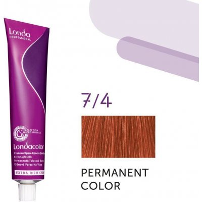 Londa Professional Permanent Colour Extra Rich Cream permanentní krémová barva na vlasy 7/4 60 ml – Zboží Mobilmania