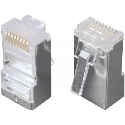Solarix Konektor KRJ45/5SH RJ45 8p8c Cat.5E STP stíněný na licnu – Zboží Dáma