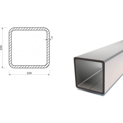 Pozinkovaný jekl 100x100x3 – Zbozi.Blesk.cz