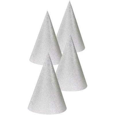 Party Deco Papírové čepičky holografické stříbrné 6 ks – Zboží Dáma