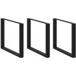 Omaxi 311511 Nohy k jídelnímu stolu ve tvaru U 3 ks černé, 100 x 72-73 cm ocel – Zboží Dáma