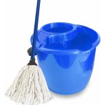 Promex Mopová souprava Labuť modrá + mop provázkový 120 x 31 x 28 cm mop 160 g plast kov bavlna – Sleviste.cz