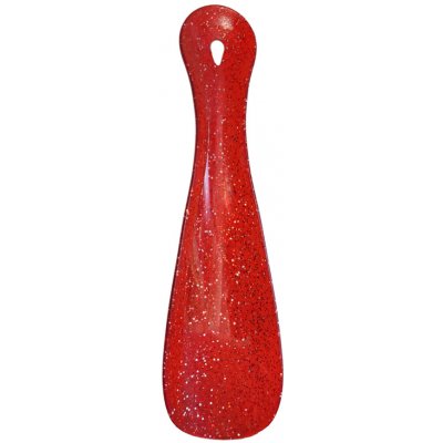 Obouvací lžíce plastová 16,5 cm červená průsvitná – Sleviste.cz