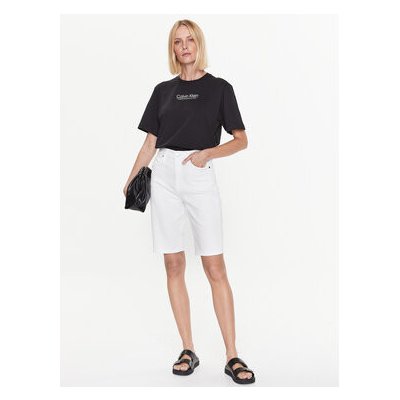 Calvin Klein Džínové šortky K20K205170 Bílá – Zboží Mobilmania