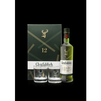 Glenfiddich 12y 40% 0,7 l (dárkové balení 2 sklenice)