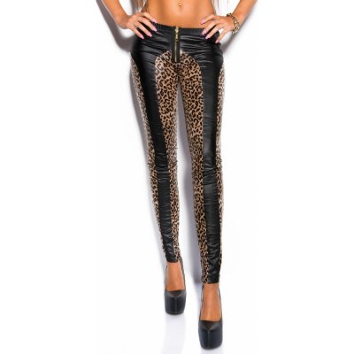 Koucla Skinny WetLook Pants with Zipp SNAKE