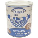 Sokol Falco Farmka Dog kusy lososa v hovězím 800 g – Zbozi.Blesk.cz