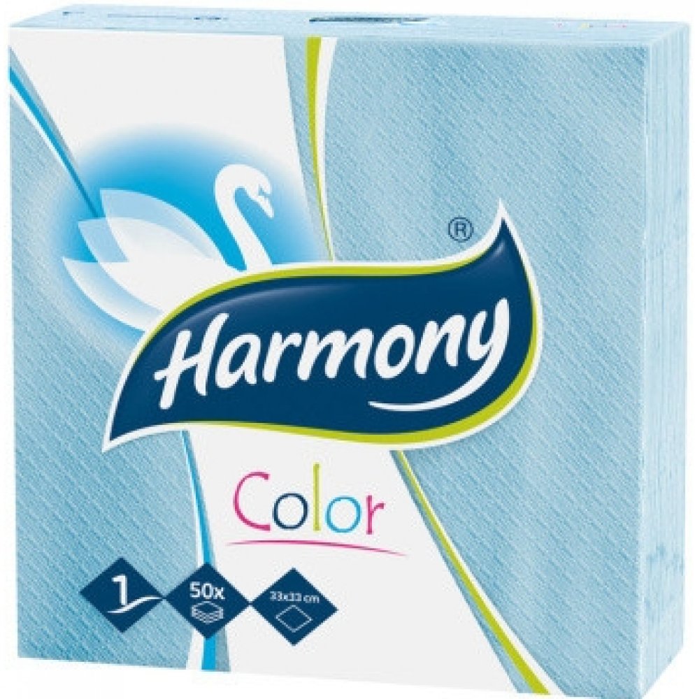 Harmony ubrousky modré 50ks 33x33cm | Srovnanicen.cz