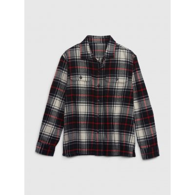 GAP 729978-04 dětská flanelová košile černá – Zboží Dáma