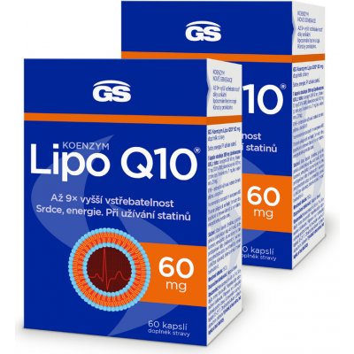 GS Koenzym Lipo Q10 60 mg 2 x 60 kapslí – Hledejceny.cz